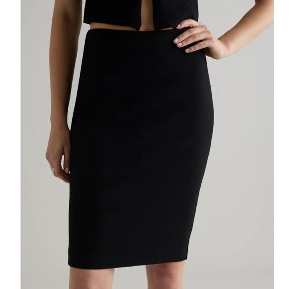 Quince Dresses & Skirts - Quince NWT Black Ultra-Stretch Ponte Pencil Skirt Women’s Size Small